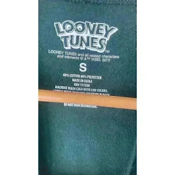 Vintage Looney Tunes Crewneck Sweatshirt Green Size Small Womens - Picture 5 of 6